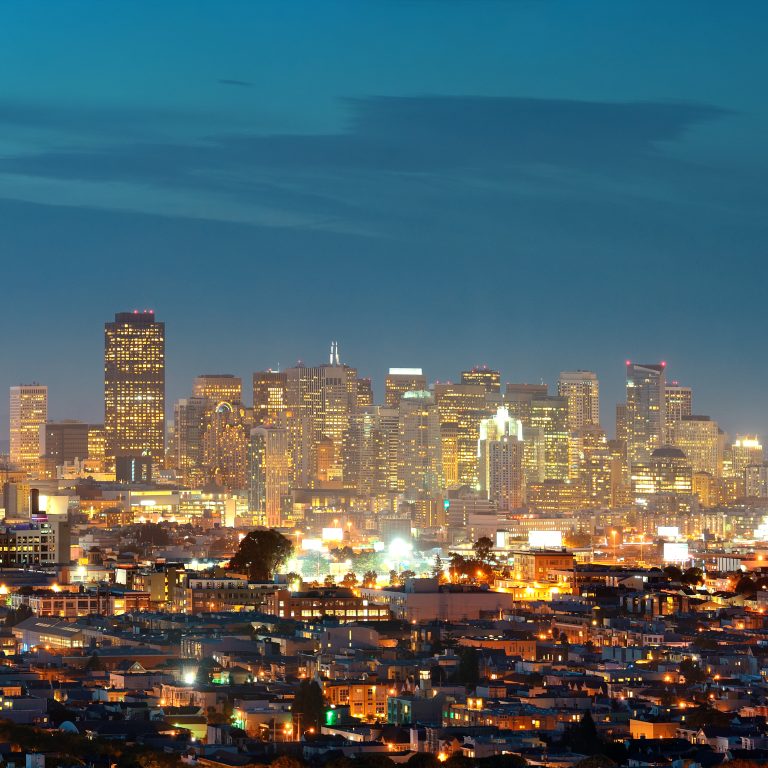 San Francisco skyline at night